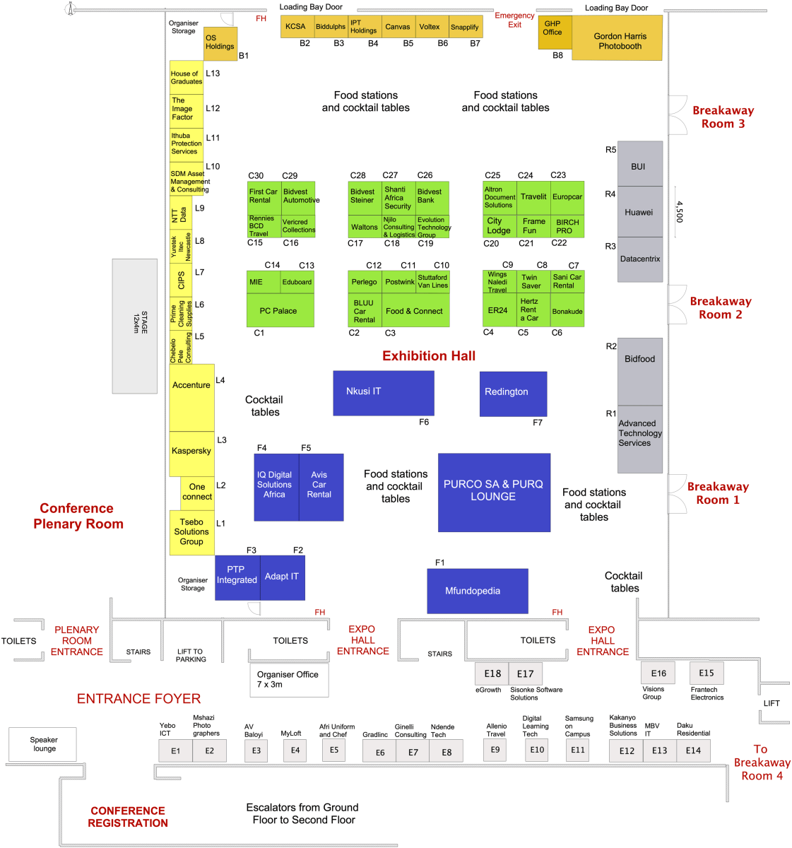 PURCO SA Exhibition floorplan